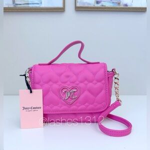 JUICY COUTURE Bag Flawless Flap Crossbody - Pink Hearts